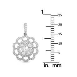 LB Exclusive 18 Karat White Gold 0.96 Carat Diamond Pendant 8 LB Exclusive 18 Karat White Gold 0.96 Carat Diamond Pendant -Mode Bijouterie Magasin lbx 192325 r master