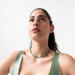 The Emerald Custom Cut Baguette Choker, 18kt Gold -Mode Bijouterie Magasin leblanc jewellery emerald choker necklace master