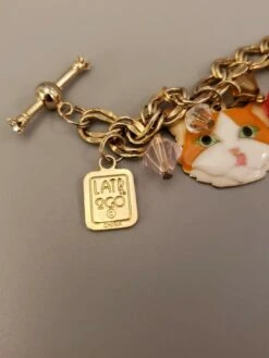 Lunch At The Ritz Signed Multi Charm Cats Mouse And Bird In Gilt Cage Bracelet 15 Lunch At The Ritz Signed Multi Charm Cats Mouse And Bird In Gilt Cage Bracelet -Mode Bijouterie Magasin lrs master
