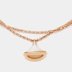 Bvlgari Divas' Dream Mother Of Pearl 18k Rose Gold Bracelet -Mode Bijouterie Magasin luxury women bvlgari used fine jewelry p789707 006 master