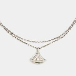 Bvlgari Divas' Dream Diamonds 18k White Gold Charm Bracelet M/L -Mode Bijouterie Magasin luxury women bvlgari used fine jewelry p796120 004 master