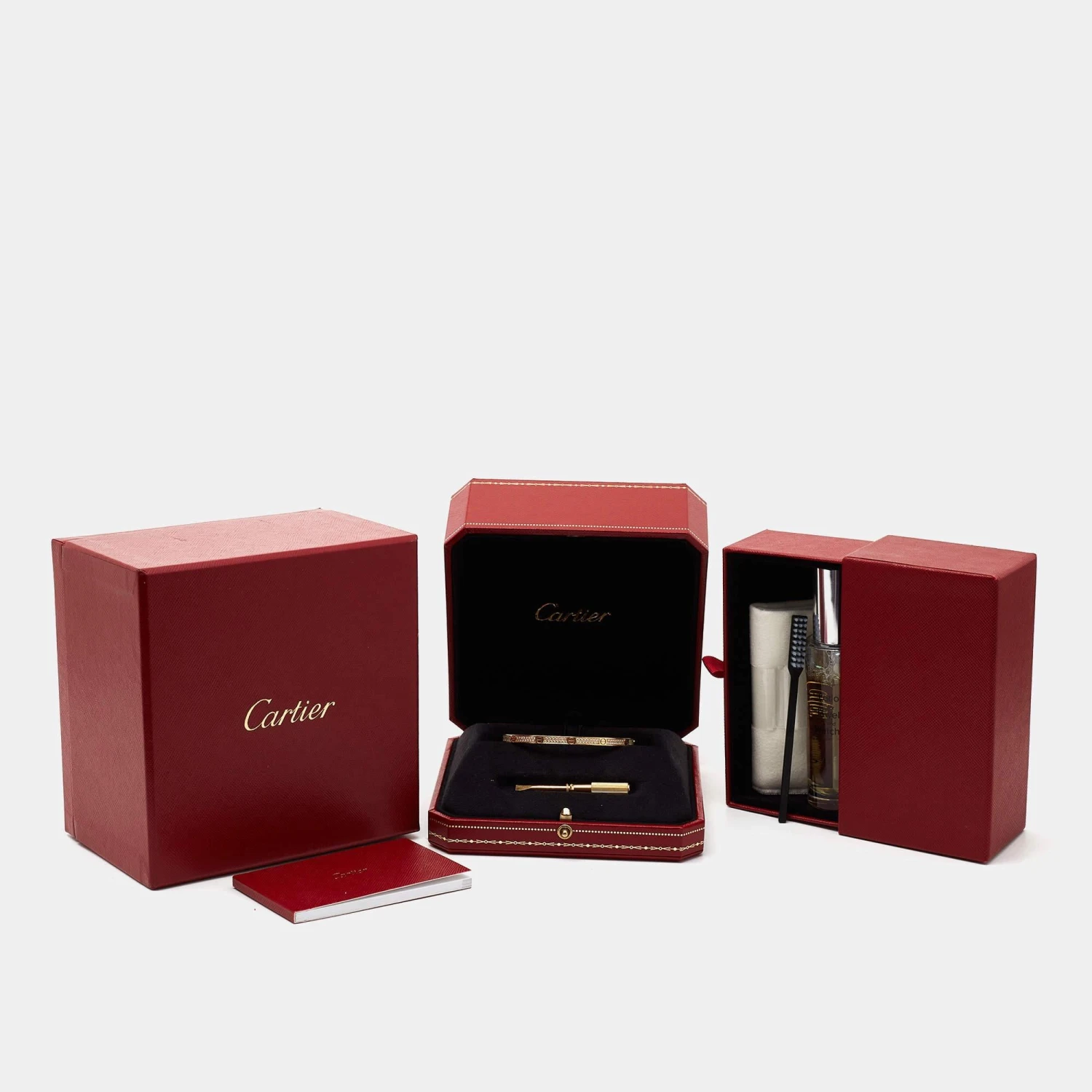 Cartier Love Diamonds 18k Yellow Gold Small Model Bracelet 17 8 Cartier Love Diamonds 18k Yellow Gold Small Model Bracelet 17 – Image 6