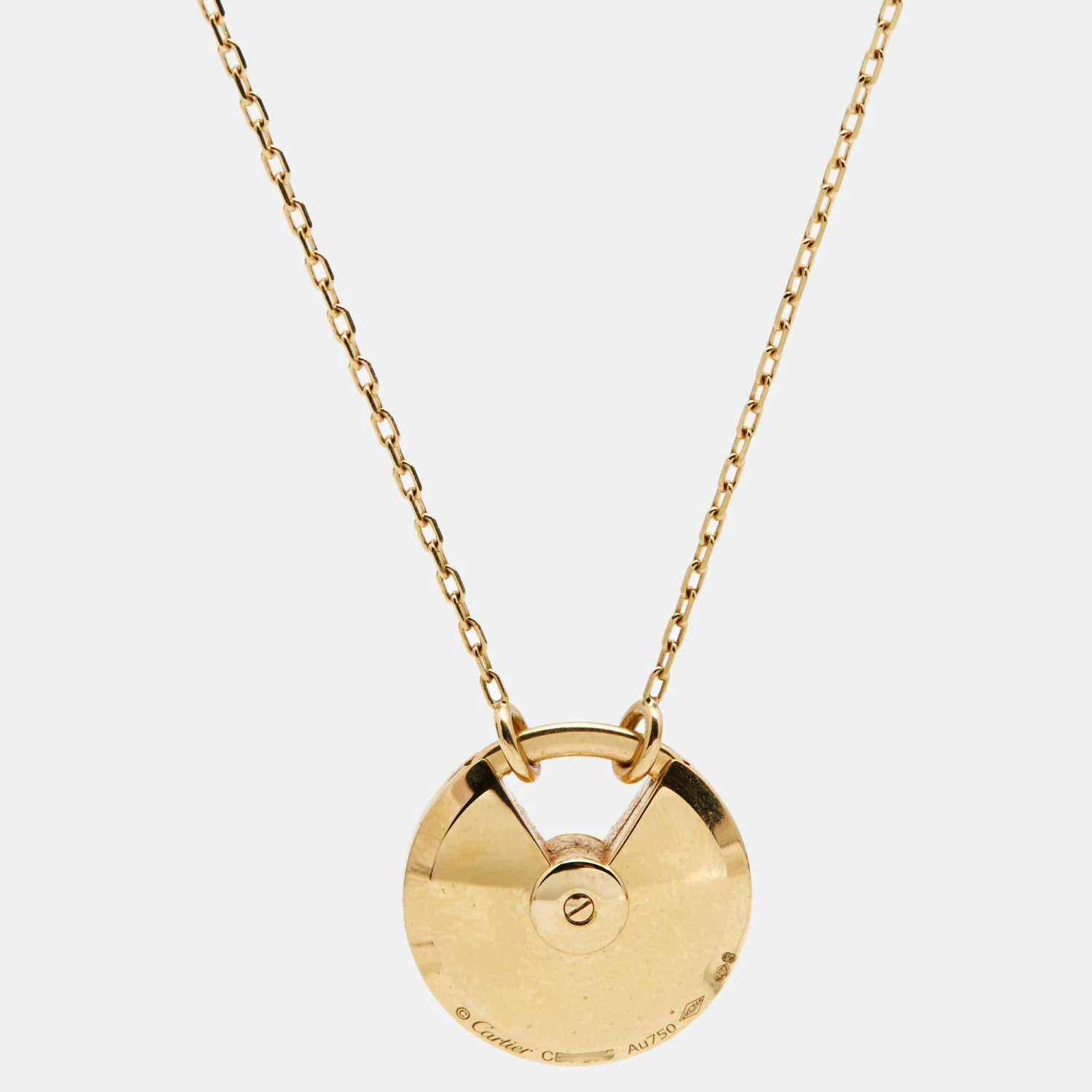 Cartier Amulette De Cartier Mother Of Pearl Diamond 18k Yellow Gold Small Model 4 Cartier Amulette De Cartier Mother Of Pearl Diamond 18k Yellow Gold Small Model – Image 2