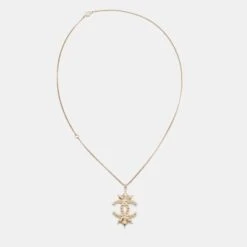 Chanel CC Crystals Gold Tone Pendant Necklace -Mode Bijouterie Magasin luxury women chanel used accessories p792370 004 master