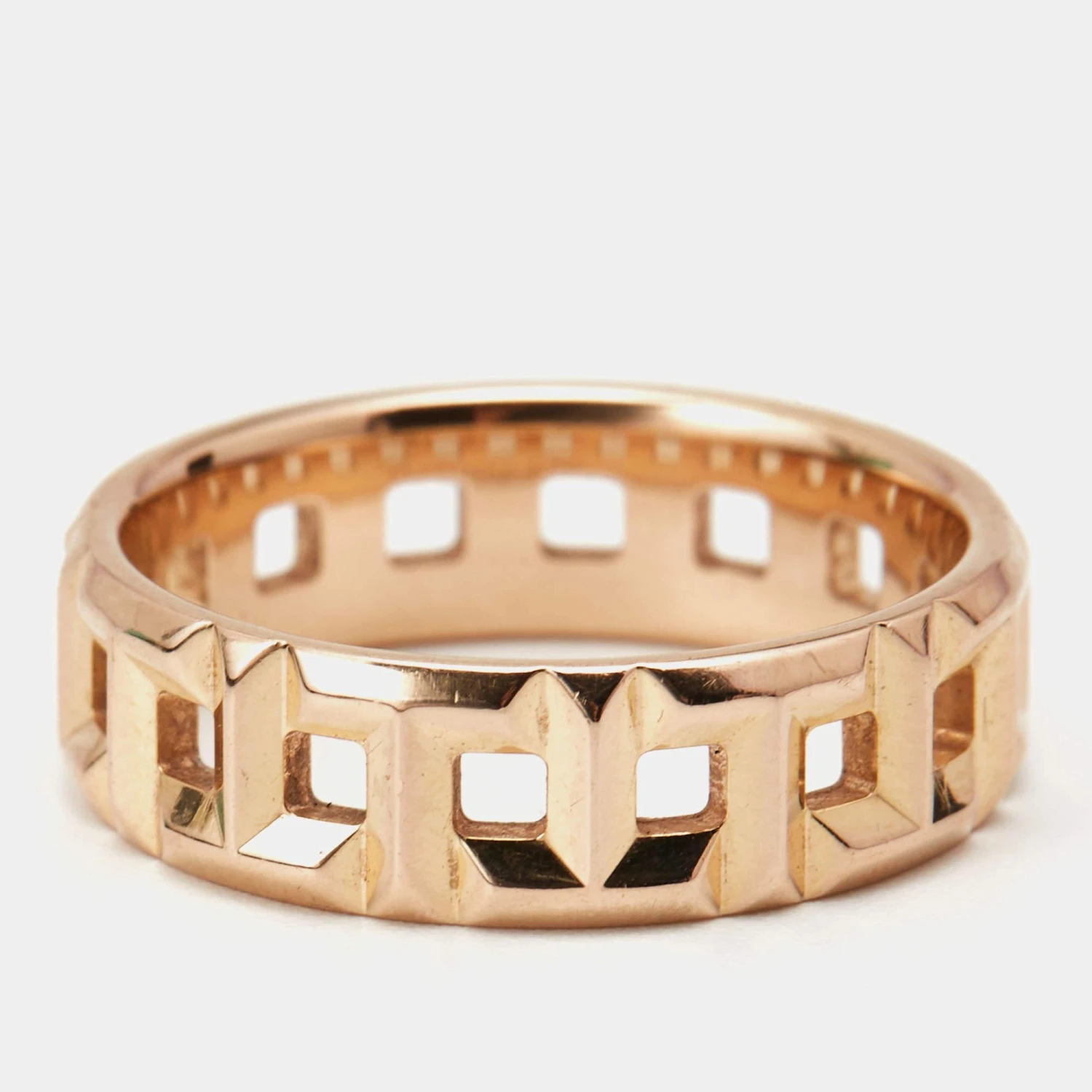 Tiffany & Co. Tiffany T True 18k Rose Gold Wide Band Ring Size 52 5 Tiffany & Co. Tiffany T True 18k Rose Gold Wide Band Ring Size 52 – Image 3