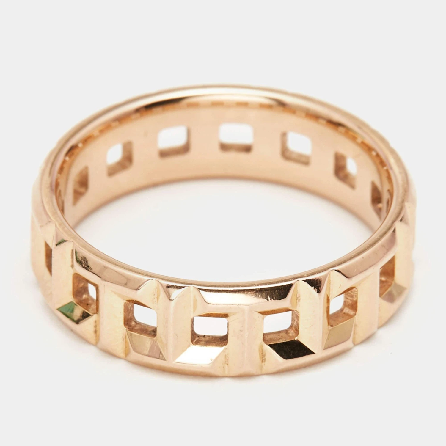 Tiffany & Co. Tiffany T True 18k Rose Gold Wide Band Ring Size 52 6 Tiffany & Co. Tiffany T True 18k Rose Gold Wide Band Ring Size 52 – Image 4