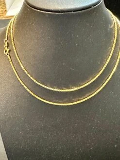 Unknown Vintage 14 Karat Yellow Gold 7.3 Gm, Box Chain Necklace, Wide -Mode Bijouterie Magasin mobilejpegupload 06FD442C91E84A15BB81B71B31D99D7B master