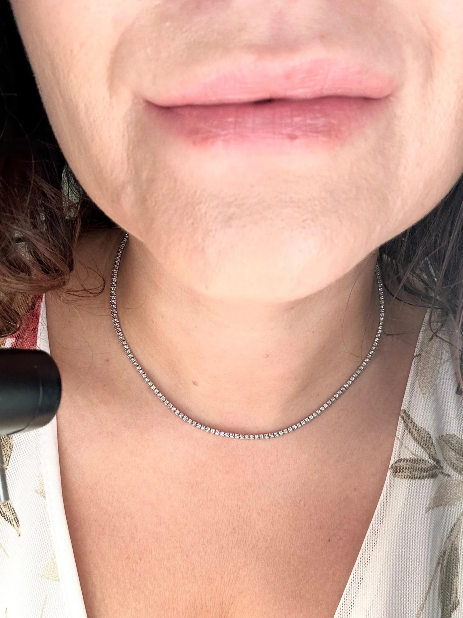 Unknown Diamond Tennis Necklace 14kt White Gold 3.51ct 16 Inches Long Necklace Chocker 10 Unknown Diamond Tennis Necklace 14kt White Gold 3.51ct 16 Inches Long Necklace Chocker – Image 8