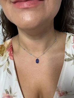Unknown Rare Large Sapphire Diamond Pendant Necklace By The Yard 14kt 5.14ct Sapphire -Mode Bijouterie Magasin mobilejpegupload 1686989039220 master