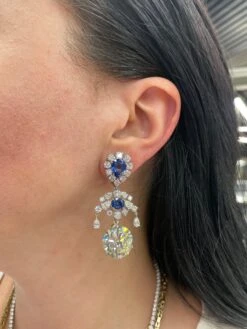 GIA Certified Diamond Sri Lanka Sapphire Drop Earrings 50.66 Carats 18K -Mode Bijouterie Magasin mobilejpegupload 1687538625243 master