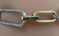 Unknown 14K Two-Tone Paper-Clip Oval Shape Bracelet With 1.56 Carats Of Natural Diamonds -Mode Bijouterie Magasin mobilejpegupload 3DCC5155C42B486B9A0A8861045C2F20 master