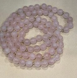 Unknown Grade A+ Rose Quartz Crystal Bead Necklace 8.5 Mm, With 14 K Gold Beads, Genuine 13 Unknown Grade A+ Rose Quartz Crystal Bead Necklace 8.5 Mm, With 14 K Gold Beads, Genuine -Mode Bijouterie Magasin mobilejpegupload 46B2D1DAB00D4E4CAC1978A2AB669398 master
