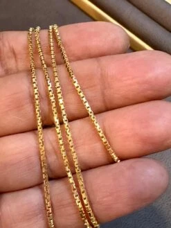 Unknown Vintage 14 Karat Yellow Gold 7.3 Gm, Box Chain Necklace, Wide -Mode Bijouterie Magasin mobilejpegupload 481CD66E736A44DE95EA94D89B7D5C31 master