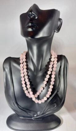 Unknown Grade A+ Rose Quartz Crystal Bead Necklace 8.5 Mm, With 14 K Gold Beads, Genuine 18 Unknown Grade A+ Rose Quartz Crystal Bead Necklace 8.5 Mm, With 14 K Gold Beads, Genuine -Mode Bijouterie Magasin mobilejpegupload 66A4BAFAEB15451C9447B31E6A56B968 master