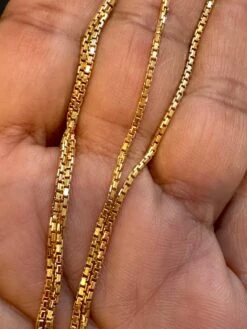 Unknown Vintage 14 Karat Yellow Gold 7.3 Gm, Box Chain Necklace, Wide -Mode Bijouterie Magasin mobilejpegupload 75ADDDD28FA44909AA611D61E916FBE2 master