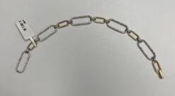 Unknown 14K Two-Tone Paper-Clip Oval Shape Bracelet With 1.56 Carats Of Natural Diamonds -Mode Bijouterie Magasin mobilejpegupload 7CE54C90F5AF4E28A659DC1F240F25EB master