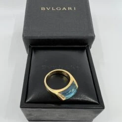 Vintage Bvlgari Tronchetto 18k Yellow Gold Blue Topaz Dome Ring With Box -Mode Bijouterie Magasin mobilejpegupload 832EB4B533034C28B173CB0D3F5B13C8 master