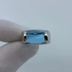 Vintage Bvlgari Bulgari Tronchetto 18 Karat White Gold Blue Topaz Ring With Box -Mode Bijouterie Magasin mobilejpegupload 894D83EF6E6E4ABC8A46B718888C6D00 master