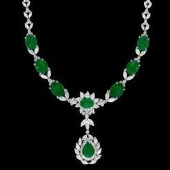 Unknown GIA Certified 56 Ct Zambian Emerald & 38 Ct Diamond Fringe Necklace 18KWG Bridal 33 Unknown GIA Certified 56 Ct Zambian Emerald & 38 Ct Diamond Fringe Necklace 18KWG Bridal -Mode Bijouterie Magasin mobilejpegupload 8BAF6BC3B0F04DAF83B9F38C9E367A7A master