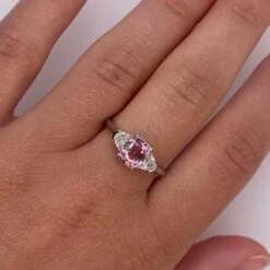 1.29 Carat Cushion Padparadscha Sapphire And Diamond Ring -Mode Bijouterie Magasin mobilejpegupload 96A2F2B95FC243A2B11643F33E5487A2 master