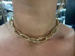 Round Oval Link Chain Choker Necklace 22 G -Mode Bijouterie Magasin mobilejpegupload ACD9730BD50B4B5AB04D6CCC42B50F0D master