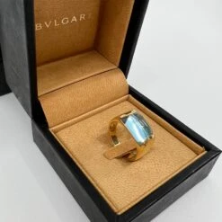 Vintage Bvlgari Tronchetto 18k Yellow Gold Blue Topaz Dome Ring With Box -Mode Bijouterie Magasin mobilejpegupload C2B284291E154BAAB374490018230D12 master