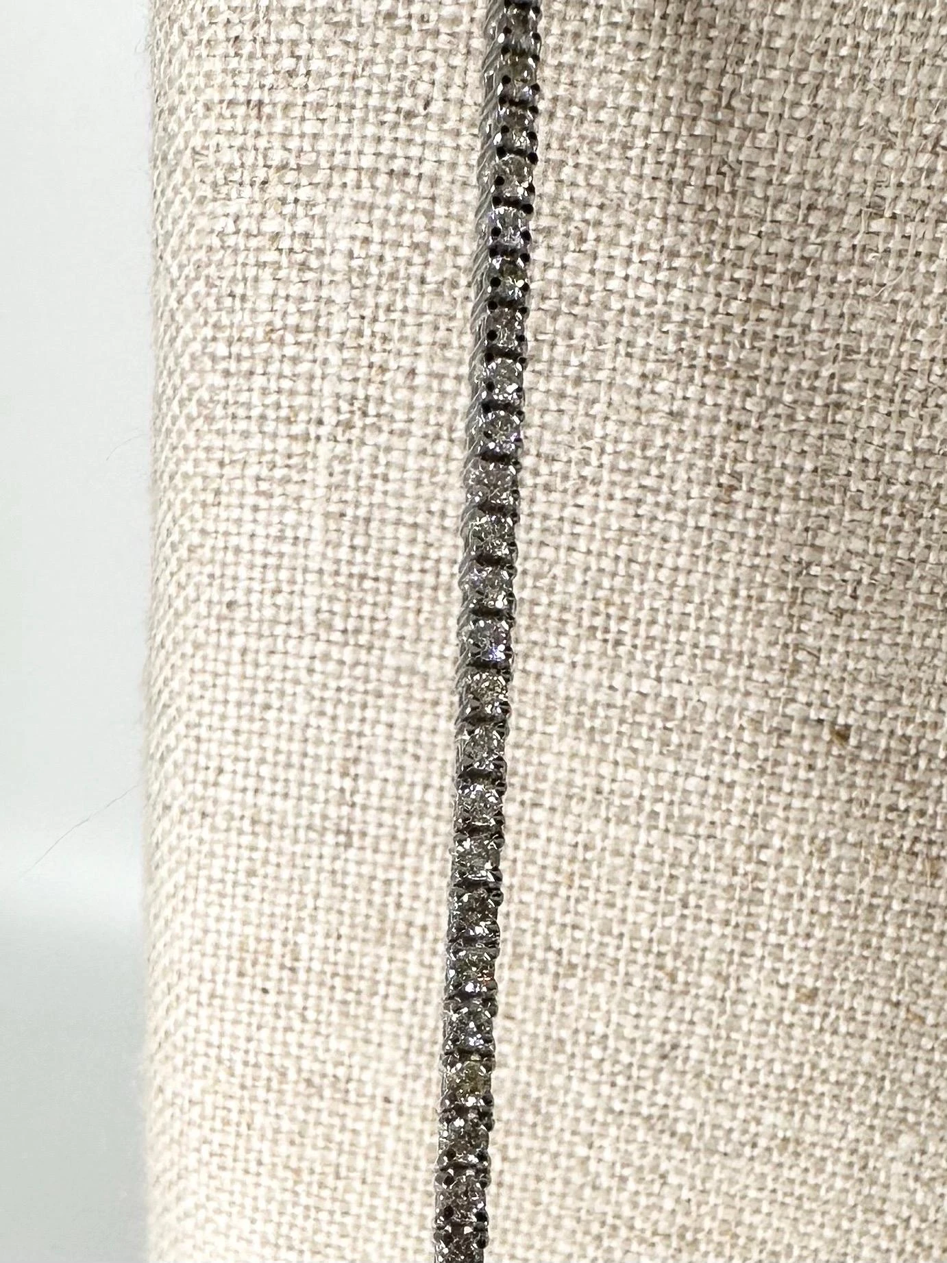 Unknown Diamond Tennis Necklace 14kt White Gold 3.51ct 16 Inches Long Necklace Chocker 6 Unknown Diamond Tennis Necklace 14kt White Gold 3.51ct 16 Inches Long Necklace Chocker – Image 4