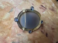 Antique Cameo Of A Woman Pin 18k Yellow, White And Rose Gold 2.5ct Of Sapphires -Mode Bijouterie Magasin mobilejpegupload DCF6A914762E497BB11AC415065D9382 master