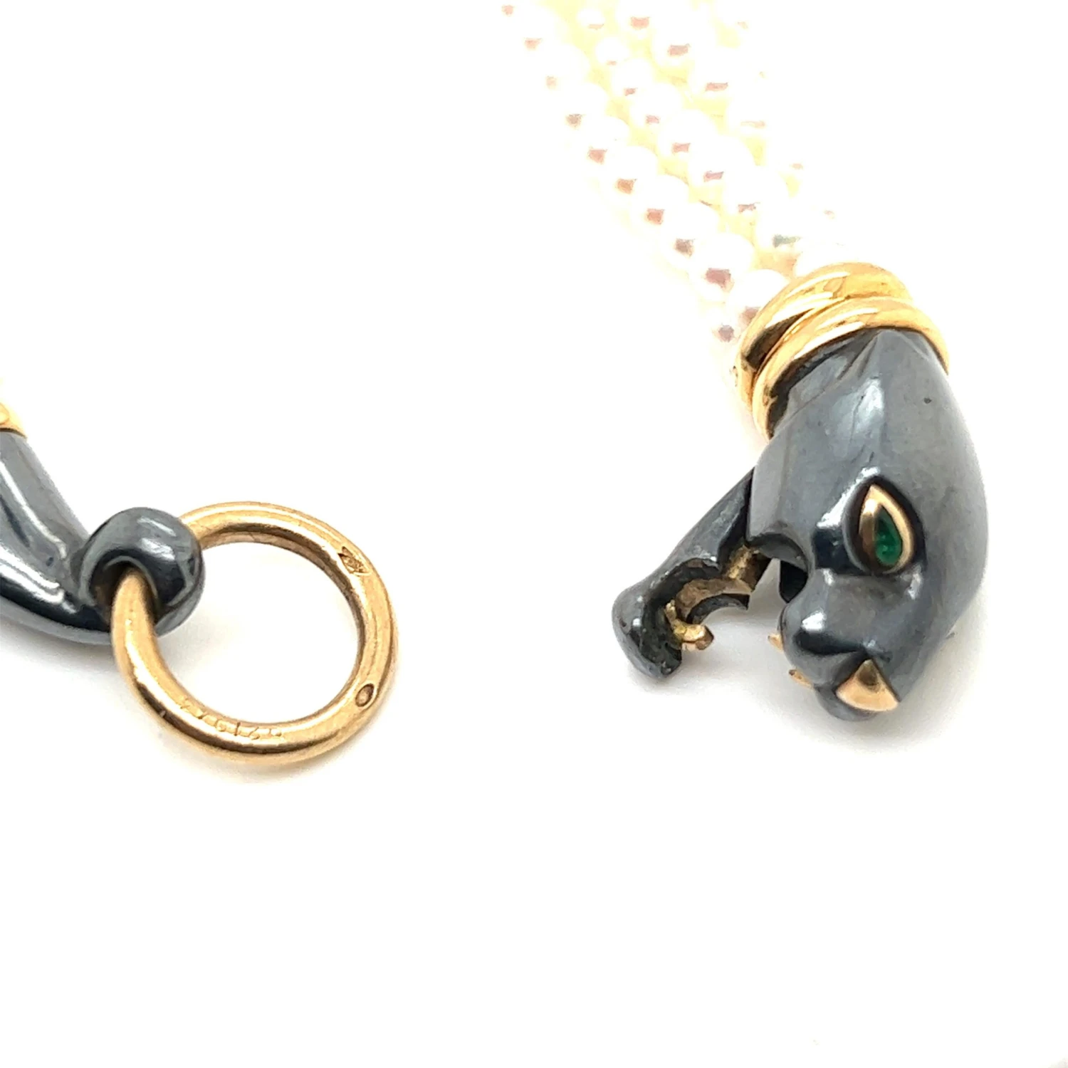 Cartier, 18K Gold Panthere Pearl And Silverium Bracelet 11 Cartier, 18K Gold Panthere Pearl And Silverium Bracelet – Image 9