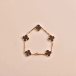 Van Cleef & Arpels Vintage Alhambra Letterwood Rose Gold Bracelet -Mode Bijouterie Magasin photo 2023 06 08 16 32 34 master