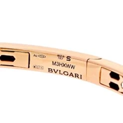 Bvlgari 18K Rose Gold Serpenti Petite Diamond Snake Bangle Bracelet -Mode Bijouterie Magasin qsrCPg10 master