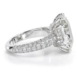 Leon Megé Platinum Engagement Ring With Cushion Diamond In Micro Pave Setting 11 Leon Megé Platinum Engagement Ring With Cushion Diamond In Micro Pave Setting -Mode Bijouterie Magasin r2040 09 copy master