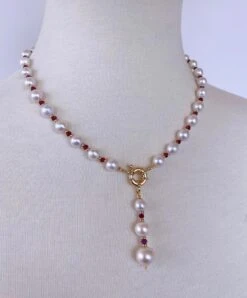 Marina J. Valentines Ruby, Pearl And Solid 14k Yellow Gold Necklace 14 Marina J. Valentines Ruby, Pearl And Solid 14k Yellow Gold Necklace -Mode Bijouterie Magasin r5 master
