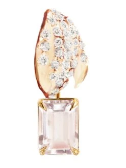 18 Karat Rose Gold Clip-On Earrings With 62 Diamonds And Morganites -Mode Bijouterie Magasin rgmorg2r 2 master