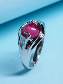 Unknown Gold Ruby Ring 2.10 Cts Natural Bicolor Red Ruby Engagement Ring -Mode Bijouterie Magasin ruby gold ring 4 master