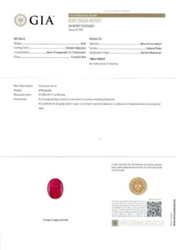 New 14k Gold 5.36ctw GIA No Heat Oval Cabochon Burma Ruby & Diamond Halo Ring -Mode Bijouterie Magasin s l1600 1 master