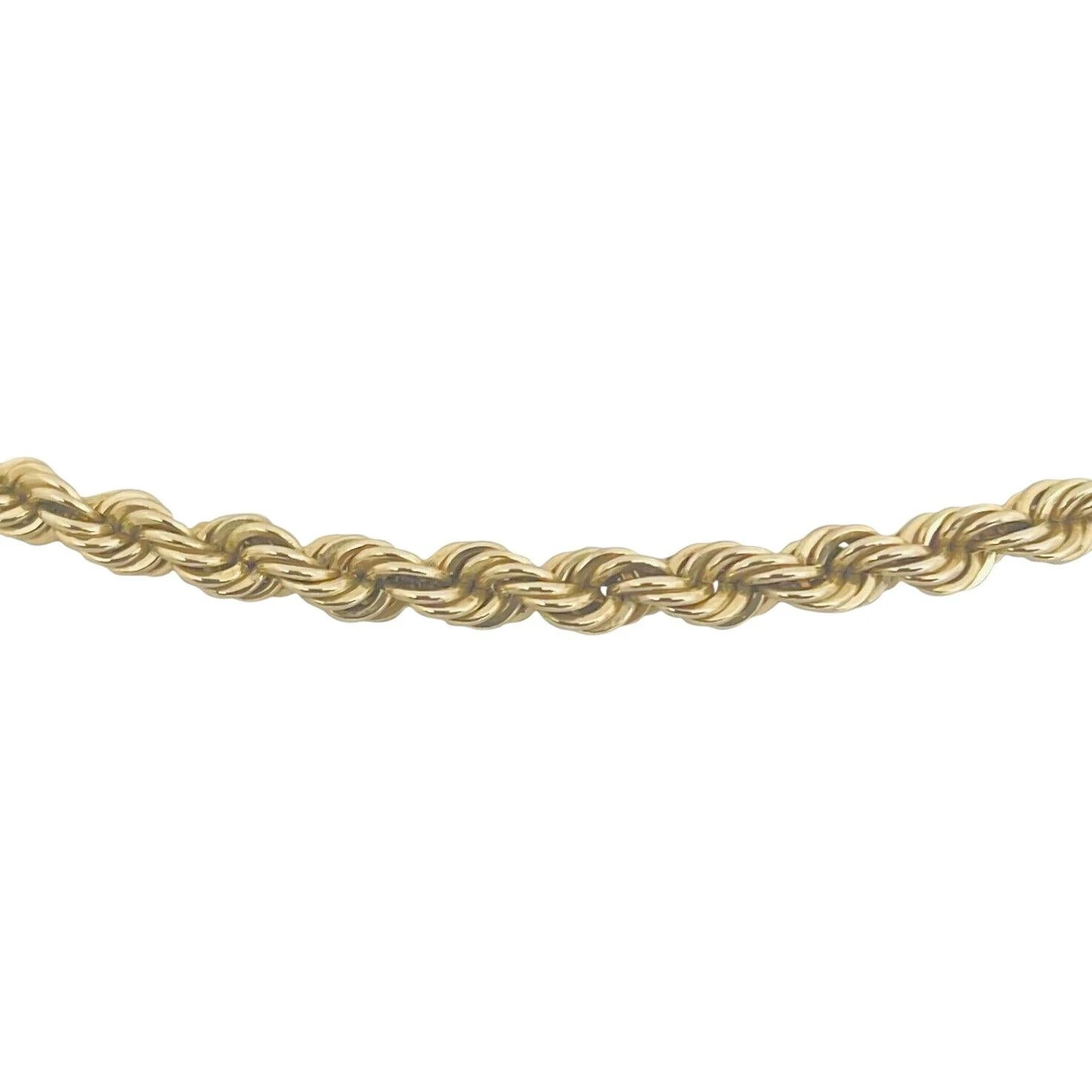 Unknown 14 Karat Yellow Gold Solid Heavy Long Rope Chain Necklace 5 Unknown 14 Karat Yellow Gold Solid Heavy Long Rope Chain Necklace – Image 3