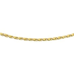 Unknown 24 Karat Pure Yellow Gold Thin Twisted Nugget Style Chain Necklace -Mode Bijouterie Magasin s l1600 2 master 3