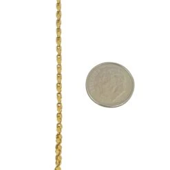 Unknown 24 Karat Pure Yellow Gold Thin Twisted Nugget Style Chain Necklace -Mode Bijouterie Magasin s l1600 3 master 3