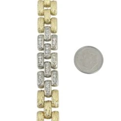 Unknown 18 Karat Yellow And White Gold Diamond Panther Link Bracelet -Mode Bijouterie Magasin s l1600 3 master 7