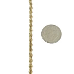 Unknown 14 Karat Yellow Gold Solid Rope Chain Necklace -Mode Bijouterie Magasin s l1600 4 master 2