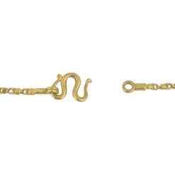 Unknown 24 Karat Pure Yellow Gold Thin Twisted Nugget Style Chain Necklace -Mode Bijouterie Magasin s l1600 4 master 3