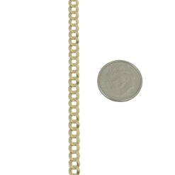 Unknown 14 Karat Yellow Gold Thin Flat Curb Link Chain Necklace -Mode Bijouterie Magasin s l1600 4 master 4