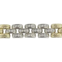 Unknown 18 Karat Yellow And White Gold Diamond Panther Link Bracelet -Mode Bijouterie Magasin s l1600 4 master 7