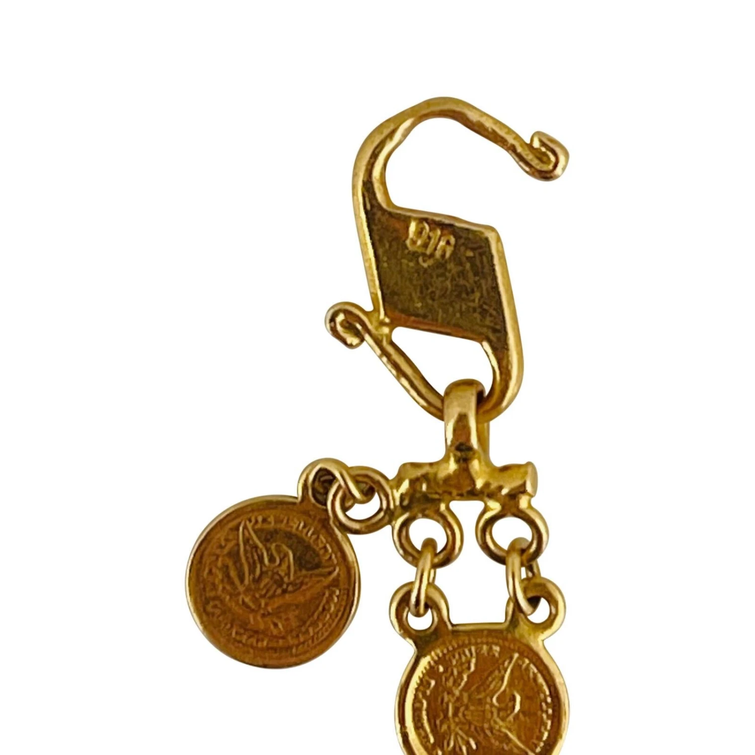 Unknown 22 Karat Yellow Gold Ladies Small Coin Link Bracelet 9 Unknown 22 Karat Yellow Gold Ladies Small Coin Link Bracelet – Image 7
