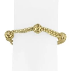 Paul Morelli 18 Karat Yellow Gold Fancy Beaded Ball Station Link Bracelet 15 Paul Morelli 18 Karat Yellow Gold Fancy Beaded Ball Station Link Bracelet -Mode Bijouterie Magasin s l1600 6 master 6