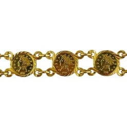 Unknown 22 Karat Yellow Gold Ladies Small Coin Link Bracelet 19 Unknown 22 Karat Yellow Gold Ladies Small Coin Link Bracelet -Mode Bijouterie Magasin s l1600 7 master 4