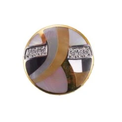 Asch Grossbardt Inlay MOP Onyx Diamond Reversible Gold Slide Pendant -Mode Bijouterie Magasin s l1600 bf67e592 a18a 4233 aeb0 5c8a68388ff5 master