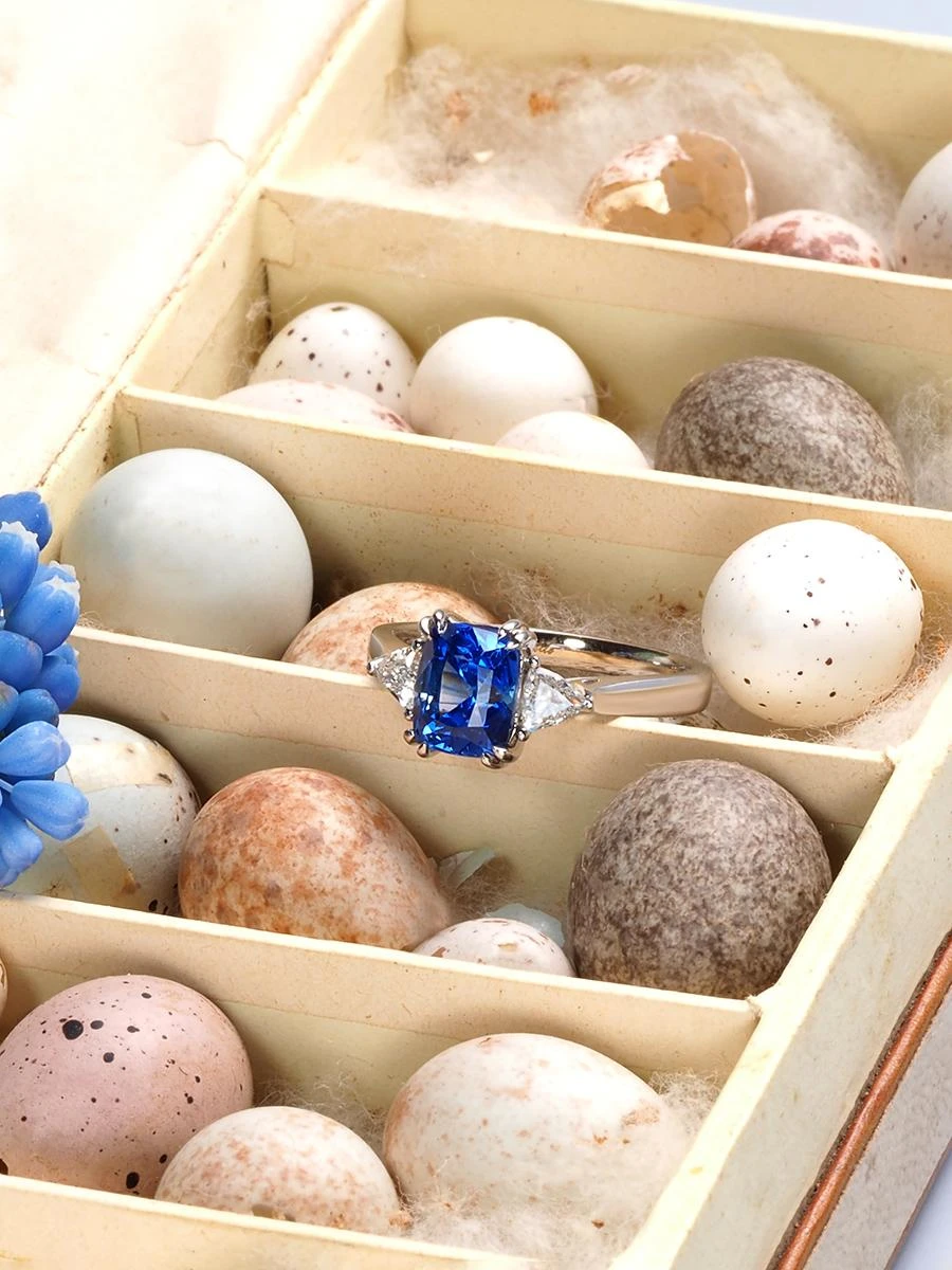 Unknown Sapphire Ring Diamond Wedding Band White Gold Blue Gemstone 21 Unknown Sapphire Ring Diamond Wedding Band White Gold Blue Gemstone – Image 19