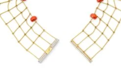 "Costis" SeaLife Net Necklace, 100% Hand Crafted, Exclusive Work Of Wearable Art -Mode Bijouterie Magasin sea life net necklace clasp open master